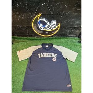 Vintage Stitches‎ New York Yankees MLB Authentic Blue Baseball Shirt Size XL